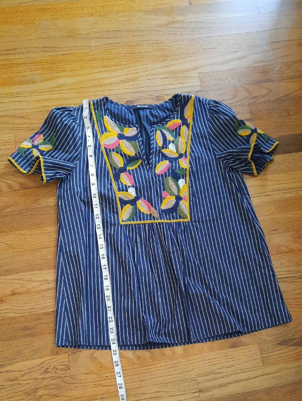 Madewell Fable Embrodiered Top Small - Picture 3 of 4